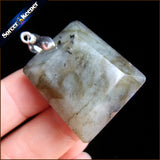 Labradorite Stone Pendant Necklace for Men's Jewelry