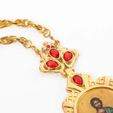 Orthodox Priest Pectoral Cross Rhinestone Pendant