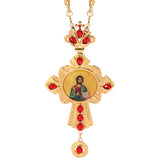 Orthodox Priest Pectoral Cross Rhinestone Pendant