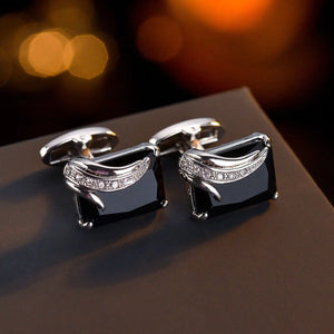 Crystal Cufflinks Angel Wings for Mens Shirt Button Cuffs Gift