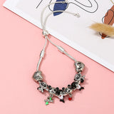 Panda Beads Chain Bracelet With Bamboo Pendant DIY Adjustable Charm Bracelet