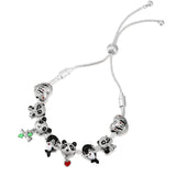 Panda Beads Chain Bracelet With Bamboo Pendant DIY Adjustable Charm Bracelet