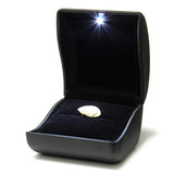 Flannel LED Lighted Jewelry Box Wedding Engagement Proposal Ring Case
