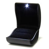Flannel LED Lighted Jewelry Box Wedding Engagement Proposal Ring Case
