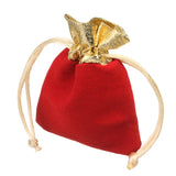 Red Velvet Bag Drawstring Calabash Pouch Jewelry Bag Wedding/Christmas Gift