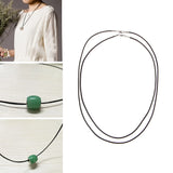 Silk Leather Cord Necklace with Lobster Claw Clasp