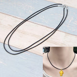 Silk Leather Cord Necklace with Lobster Claw Clasp