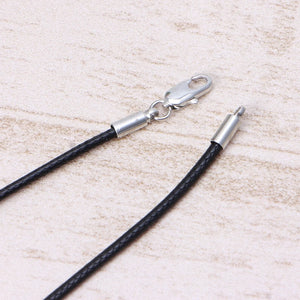 Silk Leather Cord Necklace with Lobster Claw Clasp