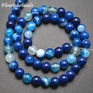 High Banded Agate Veins Stone Round Beads 5 strands 6mm 8mm 10mm