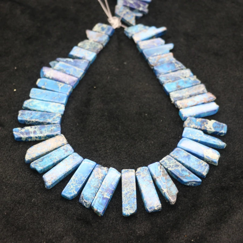 High Gems Stone Necklace Point Pendant Beads, Top Drilled Women Jewelry DIY
