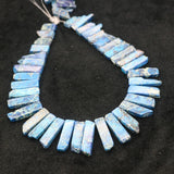 High Gems Stone Necklace Point Pendant Beads, Top Drilled Women Jewelry DIY