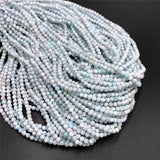 Faceted Natural Larimar Stone Beads 2mm 3mm - DIY Jewelry Making