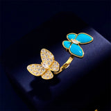 Turquoise Butterfly Style Short Chain Necklaces Sets For Women DN038
