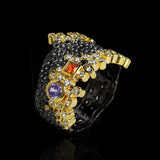 Bohemian Multicolored Zircon Ring for Women