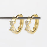 High Bow Earrings 925 with Cubic Zircon for Women Girls Hoop Earring
