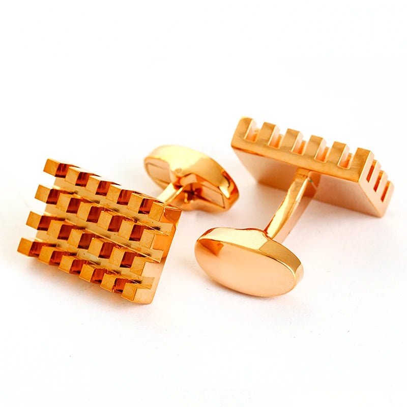 High Cufflinks Rose Square Cufflinks For Mens Shirt Wedding Gift Jewelry