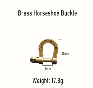 High Brass Horseshoe Key Chain Retro Durable Brass Car Key Ring