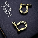 High Brass Horseshoe Key Chain Retro Durable Brass Car Key Ring