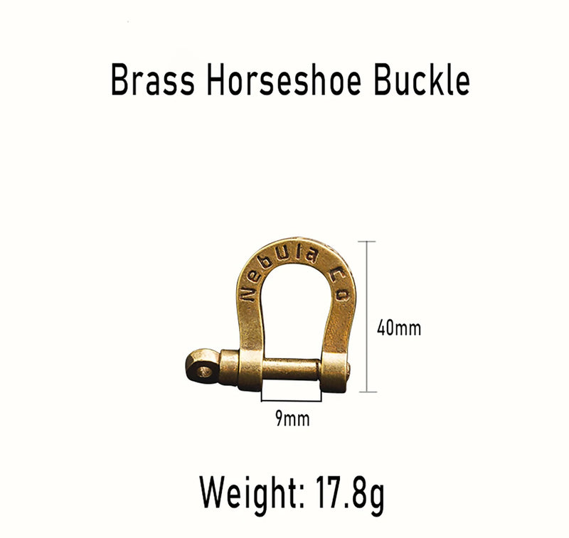 High Brass Horseshoe Key Chain Retro Durable Brass Car Key Ring