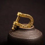 High Brass Horseshoe Key Chain Retro Durable Brass Car Key Ring