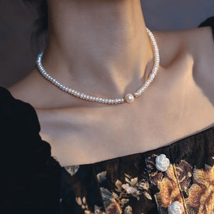 High Bright Flat Freshwater Pearl 14K Filled Female Chains Necklace Jewelry