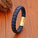 Brown Leather Cuff Bracelet for Couple MHIKN34