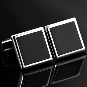 Classic Square Geometric Copper Men's Cufflinks