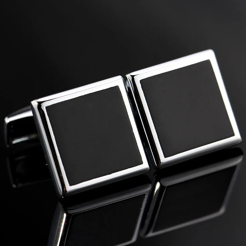 Classic Square Geometric Copper Men's Cufflinks
