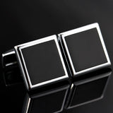 Classic Square Geometric Copper Men's Cufflinks