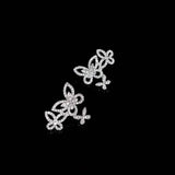 Butterfly Zircon Bridal Earrings Zirconia Wedding Earring