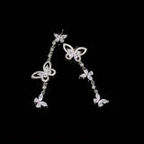 Butterfly Zircon Bridal Earrings Zirconia Wedding Earring