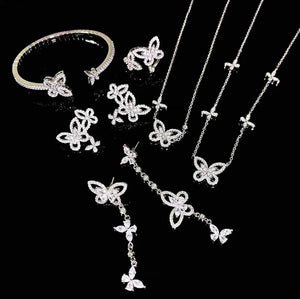 Butterfly Zircon Bridal Earrings Zirconia Wedding Earring
