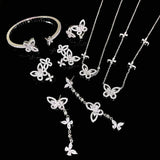 Butterfly Zircon Bridal Earrings Zirconia Wedding Earring