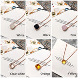 Candy Style Pendants Crystal Chain Necklaces DN005
