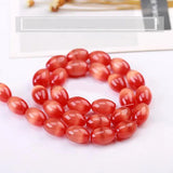 High Cat Eye Stone 8x12/10x14mm Smooth Oval Shape Beads