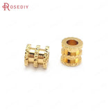 Champagne Brass Cylinder Spacer Beads for Bracelets DIY Jewelry Making