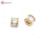 Champagne Brass Cylinder Spacer Beads for Bracelets DIY Jewelry Making