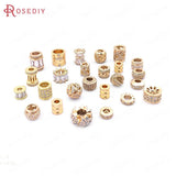 Champagne Brass Cylinder Spacer Beads for Bracelets DIY Jewelry Making