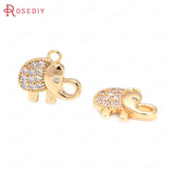 Champagne Brass Elephant Charms Pendants for Jewelry Making