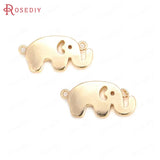 Champagne Brass Elephant Charms Pendants for Jewelry Making