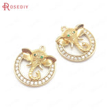 Champagne Brass Elephant Charms Pendants for Jewelry Making
