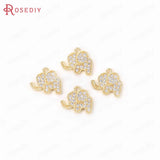 Champagne Brass Elephant Charms Pendants for Jewelry Making