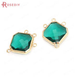 Champagne Brass Square Earrings Connect Charms Pendants DIY Jewelry Making