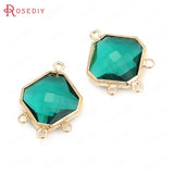 Champagne Brass Square Earrings Connect Charms Pendants DIY Jewelry Making