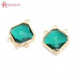 Champagne Brass Square Earrings Connect Charms Pendants DIY Jewelry Making