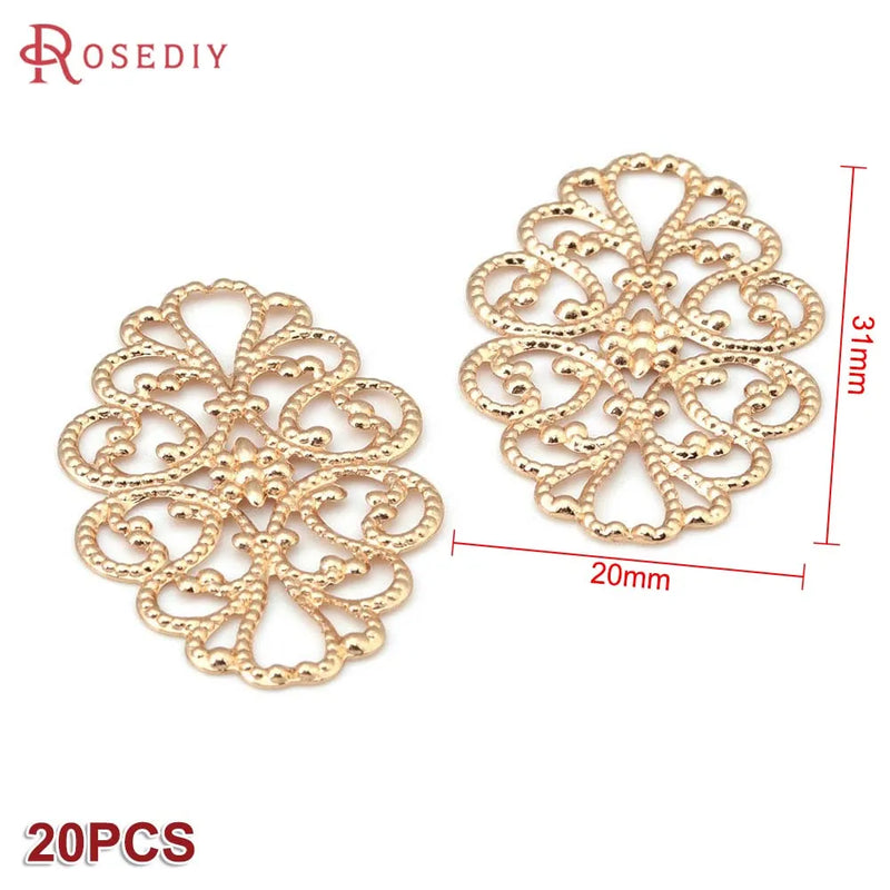 Champagne Brass Rhombus Spacer Disk Jewelry Making Supplies