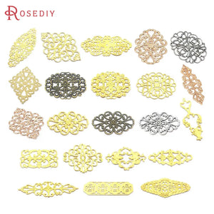Champagne Brass Rhombus Spacer Disk Jewelry Making Supplies