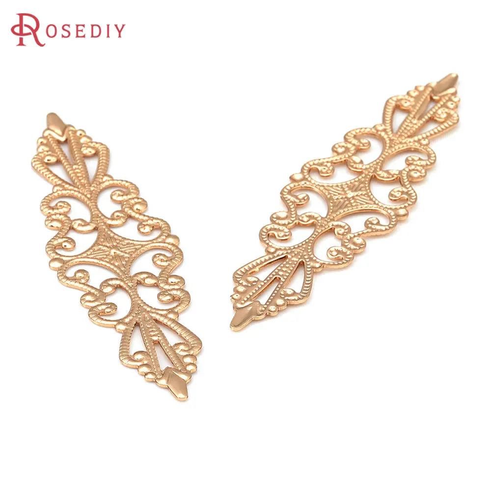 Champagne Brass Rhombus Spacer Disk Jewelry Making Supplies