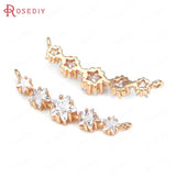Champagne Brass Zircon Charms Pendants DIY Jewelry Making