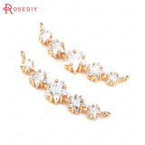 Champagne Brass Zircon Charms Pendants DIY Jewelry Making